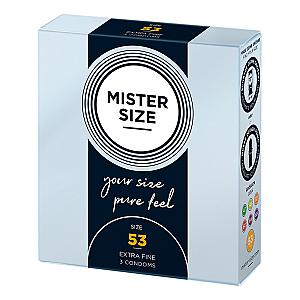 Mister Size 53mm Your Size Pure Feel Condoms 3 Pack