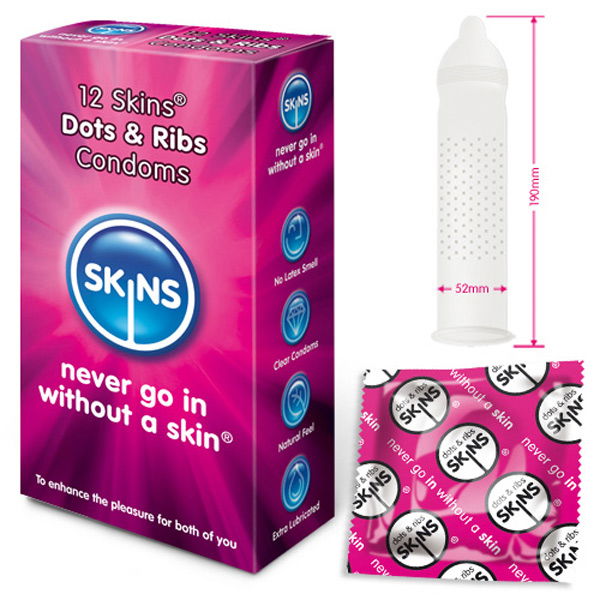 Skins Condoms Dots And Ribs 12 Pack image 1