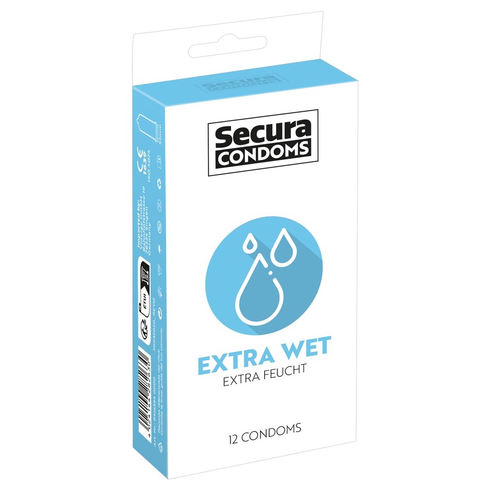 Secura Condoms 12 Pack Extra Wet image 1